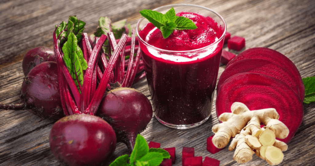 jugo de remolacha y jengibre