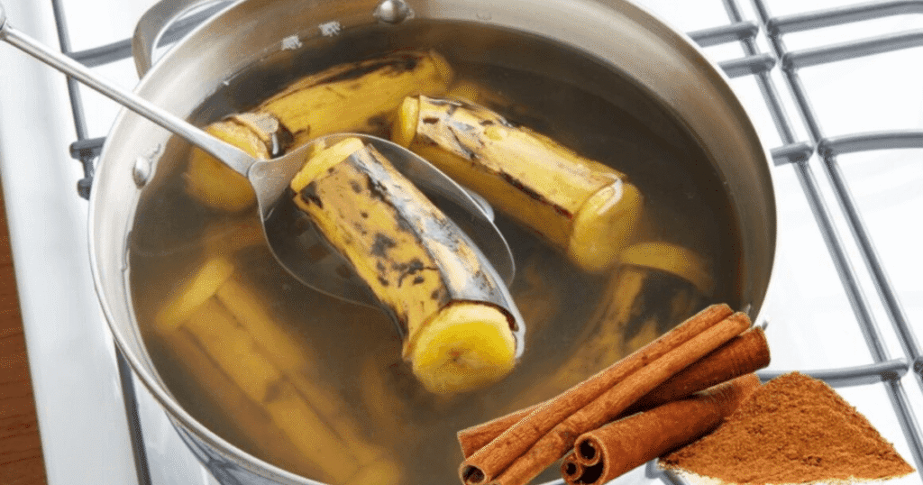 plátano con canela